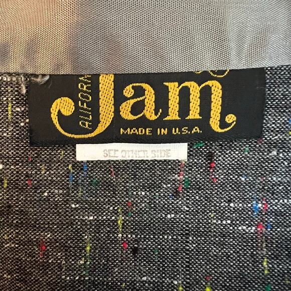 Vintage California Jam Women's Made in USA Cropped Double Breasted Grey Blazer 8 - Picture 10 of 12